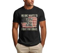 Melbrakin Nessuno Vuole Combattere per Israele Maglietta Liberate l'America da Israele Maglietta da Uomo