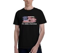 Melbrakin Nessuno Vuole Combattere per Israele Magliette Liberate l'America da Israele Maglietta Vintage Retro Divertente T-Shirt