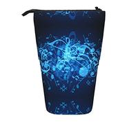 Melbrakin Note musicali blu, astuccio telescopico, portapenne, astuccio telescopico, cancelleria, per ufficio scolastico, Natale2, taglia unica, organizer per borse
