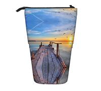 Melbrakin Paesaggio del tramonto Astuccio telescopico Portapenne Telescopico Astuccio Borsa Cancelleria, per ufficio scolastico, Natale2, Taglia unica, Organizer per borse