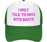 Melbrakin Parlo Solo con i Ragazzi con Le Barche Cappello a Rete da Donna e Uomo Cappello da Camionista Berretto da Baseball