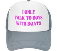 Melbrakin Parlo Solo con i Ragazzi con Le Barche Cappello a Rete da Donna e Uomo Cappello da Camionista Berretto da Baseball