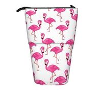 Melbrakin Pink Flamingo Astuccio telescopico Portapenne Telescopico Astuccio Borsa Cancelleria, per ufficio scolastico, Natale2, Taglia unica, Organizer per borse