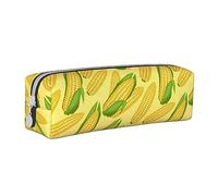 Melbrakin Simpatico astuccio con stampa di pannocchie di mais Astuccio portapenne Astuccio in pelle Scatola organizer con cerniera Borsa per trucco cosmetico