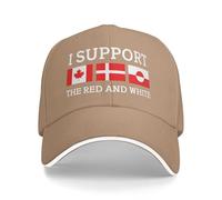 Melbrakin Sostengo la tribuna Rossa e Bianca con Il Cappello Canada Greenland da Uomo, Berretto da Baseball, Cappellino da Camionista e papà