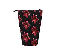 Melbrakin Stargazer Lily Black Astuccio telescopico Organizer stand-up Astuccio per cosmetici Astuccio per cancelleria Borsa per trucchi