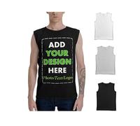 Melbrakin T-Shirt da Uomo Personalizzate con Foto/Testo/Logo, Maniche Corte in Cotone