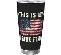 Melbrakin This Is My Pride Flag Flag Patriotic America Flag 4 luglio Bicchiere isolato sotto vuoto in acciaio inossidabile Tazze da caffè da 20 once Tazza da viaggio Tazza da acqua