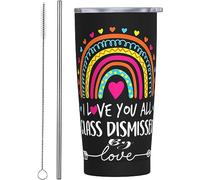 Melbrakin Ti amo tutta la classe L'ultimo giorno di scuola Bicchiere isolato sotto vuoto in acciaio inossidabile Tazze da caffè da 20 once Tazza da viaggio Tazza da acqua