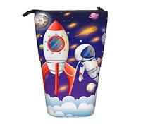 Melbrakin Universo Astronauta Rocket Galaxy Astuccio telescopico Portapenne Telescopico Astuccio Borsa Cancelleria, per ufficio scolastico, Natale2, Taglia unica, Organizer per borse