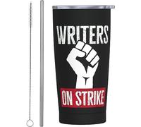 Melbrakin Writers Guild Of America On Strike Bicchiere da caffè in acciaio inossidabile con isolamento sottovuoto da 20 once Tazza da acqua