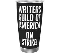 Melbrakin Writers Guild Of America On Strike Bicchiere da caffè in acciaio inossidabile con isolamento sottovuoto da 20 once Tazza da acqua