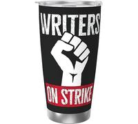 Melbrakin Writers Guild Of America On Strike Bicchiere da caffè in acciaio inossidabile con isolamento sottovuoto da 20 once Tazza da acqua