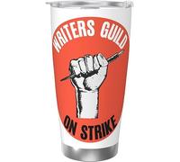 Melbrakin Writers Guild Of America On Strike Bicchiere da caffè in acciaio inossidabile con isolamento sottovuoto da 20 once Tazza da acqua