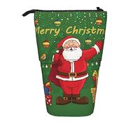 Melbrakin Xmas Babbo Natale Astuccio telescopico Portapenne Telescopico Astuccio Borsa Cancelleria, per ufficio scolastico, Natale2, Taglia unica, Organizer per borse
