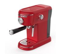 Melchioni Aromatica Plus - Macchina del Caffè 3 in 1, Compatibile con Capsule Nespresso e Caffè Macinato - Pressione 15 Bar - 1100W - Serbatoio 1,2L - Montalatte Integrato - Rosso