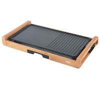 MELCHIONI - Bistecchiera elettrica BAMBOO GRILL 18000 Watt, 43x23cm, Termostato regolabile, Antiaderente - Nero