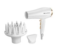 Melchioni Family - 118030026 - Asciugacapelli Gold Style - 2200 W - 21 x 9 x 26,4 cm - bianco-oro - Melchioni family - 102989 - Conf. da 1 Pz. - 118030026