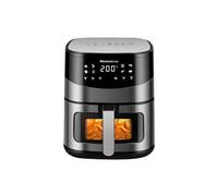 Melchioni Family | ARIANNA Friggitrice ad Aria 6,5L con Doppia Resistenza | Air Fryer con Display LED, 8 Programmi, Timer, Cestello con Finestra, 2000W
