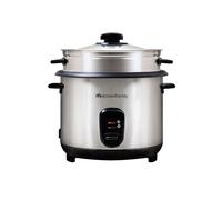 Melchioni Family | LOTO Cuociriso 1.8L con Cottura e Riscaldamento, Coperchio in Vetro, Antiaderente, Spegnimento Automatico, Vapore, 800W, Accessori Inclusi