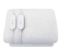 Melchioni Family | Scaldaletto Elettrico Matrimoniale 160x140cm in Lana Sintetica e Poliestere - Coperta Termica con Telecomando 3 Livelli, Lavabile, Protezione Surriscaldamento, 120W