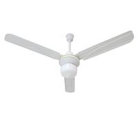 Melchioni Family | Ventilatore da Soffitto con Luce con 3 Pale, 5 Velocità, Luce Integrata da 60 W, Diametro 120 cm, 65 W di Potenza, Comando Filare a Parete