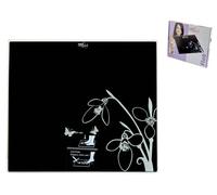 Melchioni Flat N Quadrato Nero, Bianco Bilancia pesapersone elettronica in vetro