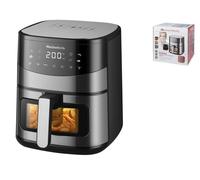 Melchioni Family | ARIANNA Friggitrice ad Aria 6,5L con Doppia Resistenza | Air Fryer con Display LED, 8 Programmi, Timer, Cestello con Finestra, 2000W