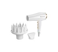 Melchioni Ready GOLD STYLE NEW, Phon Capelli, Diffusore Capelli Ricci, Asciugacapelli con Motore DC, 2200W, 2 Velocità, Phon Professionale, 3 Impostazioni di Temperatura, Concentratore d'aria