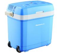 MelchioniFrigo Portatile Elettrico 27L CONSERVO30 Caldo Freddo 12V 220V con Ruote e Maniglia Mini Frigorifero Auto Campeggio Silenzioso 50dB Raffredda e Riscalda 65W Colore Azzurro