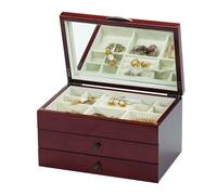Mele 400 Portagioielli Cofanetto porta gioielli Portagioie in legno 2 cassetti