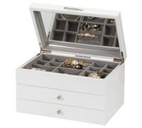 Mele 4020 Portagioielli Cofanetto porta gioielli Portagioie in legno 2 cassetti