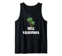 Mele Kalikimaka Christmas Hawaiian Palm Tree Xmas Lights Canotta
