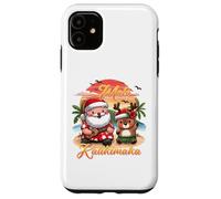 Mele Kalikimaka Natale hawaiano Kawaii Babbo Natale renna divertente Custodia per iPhone 11