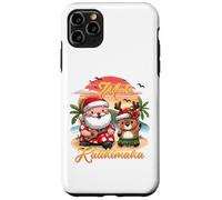 Mele Kalikimaka Natale hawaiano Kawaii Babbo Natale renna divertente Custodia per iPhone 11 Pro Max
