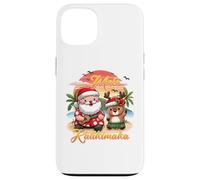 Mele Kalikimaka Natale hawaiano Kawaii Babbo Natale renna divertente Custodia per iPhone 13
