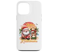 Mele Kalikimaka Natale hawaiano Kawaii Babbo Natale renna divertente Custodia per iPhone 13 Pro Max