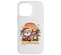Mele Kalikimaka Natale hawaiano Kawaii Babbo Natale renna divertente Custodia per iPhone 14 Pro Max