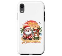 Mele Kalikimaka Natale hawaiano Kawaii Babbo Natale renna divertente Custodia per iPhone XR