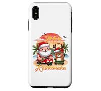 Mele Kalikimaka Natale hawaiano Kawaii Babbo Natale renna divertente Custodia per iPhone XS Max