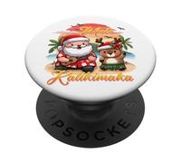 Mele Kalikimaka Natale hawaiano Kawaii Babbo Natale renna divertente PopSockets PopGrip Adesivo