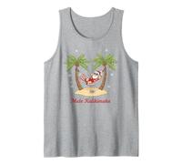 Mele Kalikimaka Natale Hawaiano Santa Palm Tree Vacation Canotta