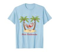 Mele Kalikimaka Natale Hawaiano Santa Palm Tree Vacation Maglietta