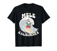 Mele Kalikimaka Surf Santa Hawaii Natale Maglietta