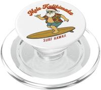 Mele Kalikimaka Surf Santa Hawaii Natale Retro Holiday PopSockets PopGrip per MagSafe