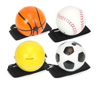 Meleager Giocattoli per Bambini e Adulti, Palla a Rimbalzo da Polso, Pallina da Polso con Elastico, 4 Pezzi Palla di Ritorno con Polso Elastico, Palla da Polso Sportiva, Palla Rimbalzante con Corda