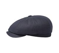 Melegari Berretto a Spicchi Byron | Newsboy Peaky | Cotone Elasticizzato | Primavera Estate (IT, Numero, 58, Blu)