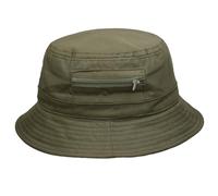 Melegari Cappello Pescatore Bucket | Puro Cotone | Bolsena Hat | Unisex | Primavera Estate | con Tasca e Cerniera Zip di Sicurezza (IT, Numero, 60, Verde)