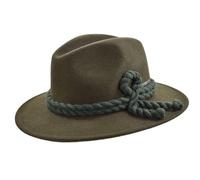 Melegari Cappello Tirolese da Montagna | Fedora Bormio | Cappello Valtellina | Cappello da Neve e Pioggia | Loden Hut | Cappello Tradizionale (IT, Numero, 55, Verde Loden)