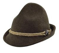 Melegari Cappello Tirolese Dreispitzhut Stella Alpina | Cappello da Montagna | Cappello Alpino | Uomo Donna | Estate/Inverno (Marrone, 56)